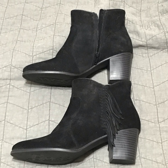 Bass suede fringed leather booties - Picture 2 of 7